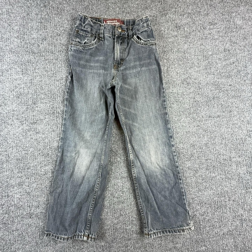 Levi's Kids 519 Relaxed Straight Jeans 7 Slim Blue Denim Pants 5549-950